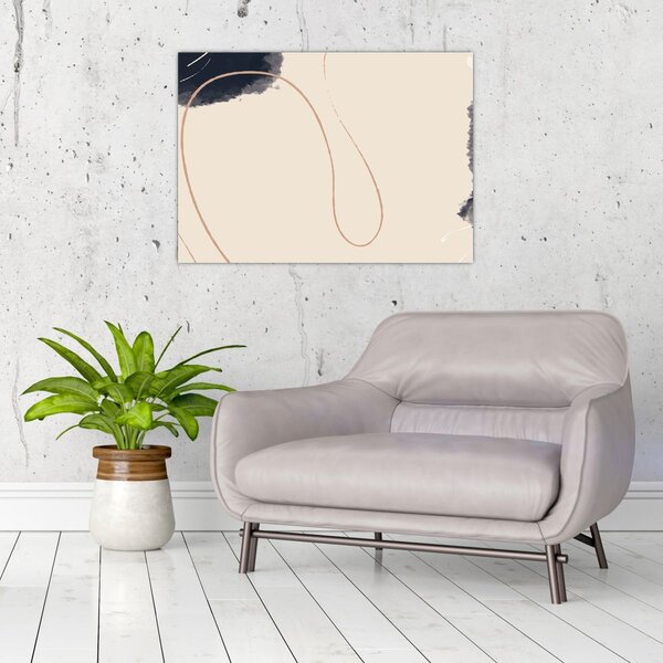 Obraz - Béžová abstrakcia (70x50 cm)