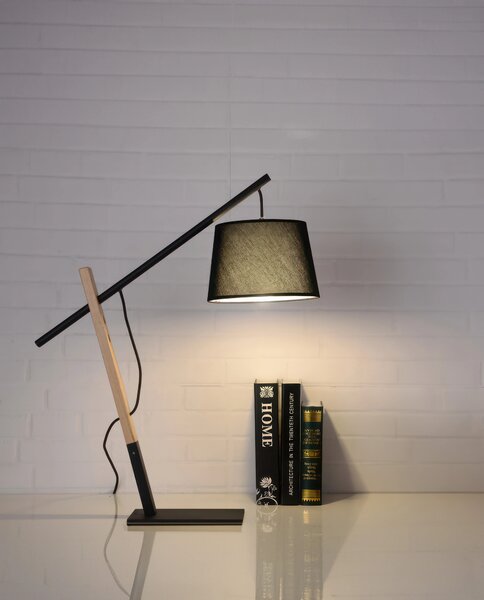Moderná stolová lampa Garda čierna – E27