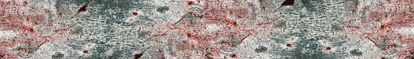 DIMEX | Fototapeta do kuchyne Starý plech KI-420-262 | 420 x 60 cm | šedá, červená