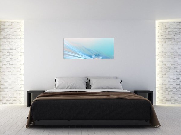 Obraz - Modrá kvapka (120x50 cm)