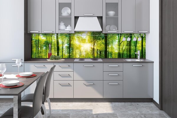 DIMEX | Fototapeta do kuchyne Svieži zelený les KI-260-189 | 260 x 60 cm | zelená