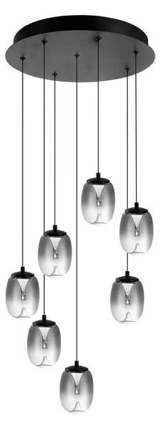 Dizajnový luster Pamela 7 chrome – LED integrovaný