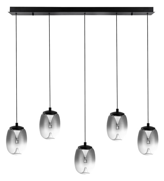 Dizajnový luster Pamela 5 chrome – LED integrovaný