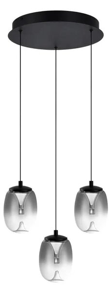 Dizajnový luster Pamela 3 chrome – LED integrovaný
