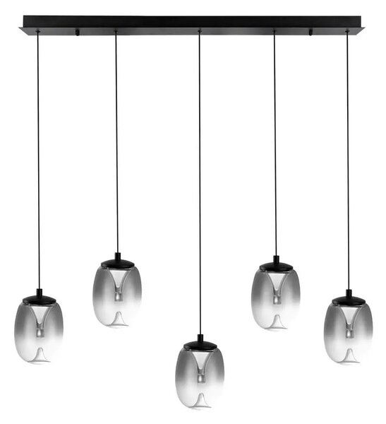 Dizajnový luster Pamela 5 chrome – LED integrovaný