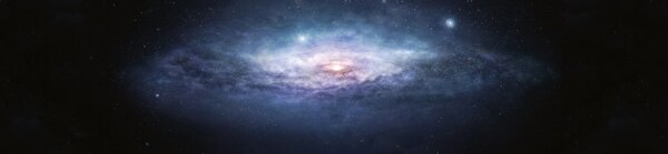 DIMEX | Fototapeta do kuchyne Galaxia KI-260-234 | 260 x 60 cm | čierna, modrá