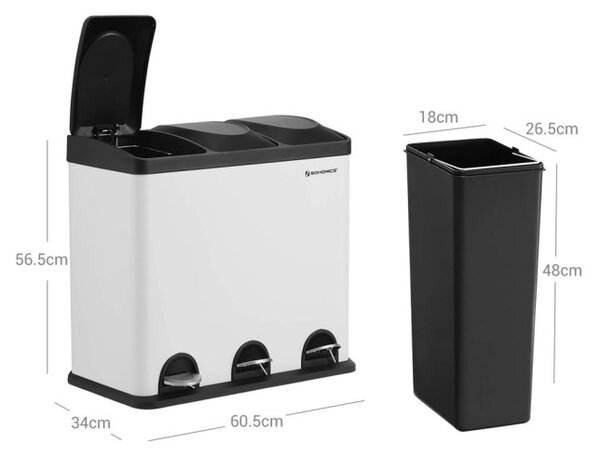 Recyklačný odpadkový kôš LTB54W