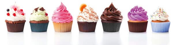 DIMEX | Fototapeta do kuchyne Cupcaky KI-180-232 | 180 x 60 cm | viacfarebná