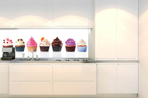DIMEX | Fototapeta do kuchyne Cupcaky KI-180-232 | 180 x 60 cm | viacfarebná