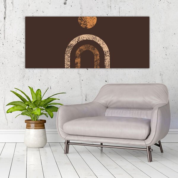Obraz - Oranžové oblúky N⁰1 (120x50 cm)