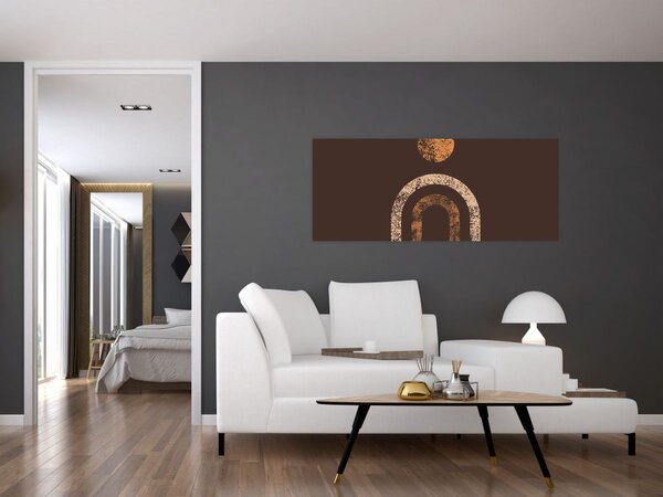 Obraz - Oranžové oblúky N⁰1 (120x50 cm)