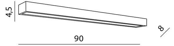 LED nástenné svietidlo Rado 90 4000 biele – Biela