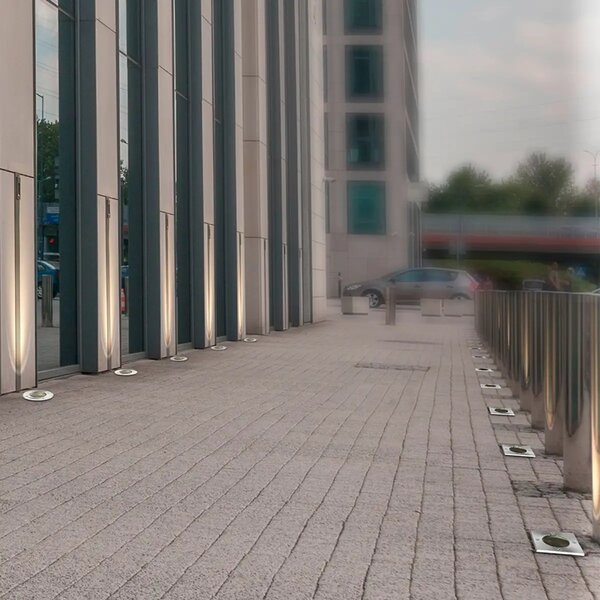 Vonkajšie pochôdzne svetlo Hyde Square – Sivá