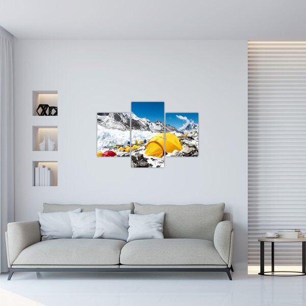 Obraz - Kempovanie v horách (90x60 cm)