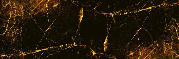 DIMEX | Fototapeta do kuchyne Čiernozlatý mramor KI-180-279 | 180 x 60 cm | čierna, zlatá