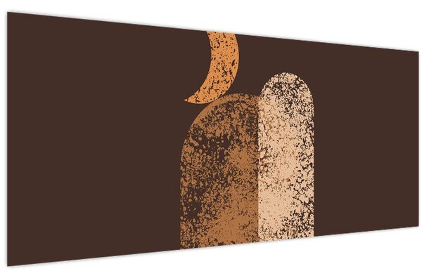 Obraz - Oranžové oblúky N⁰2 (120x50 cm)