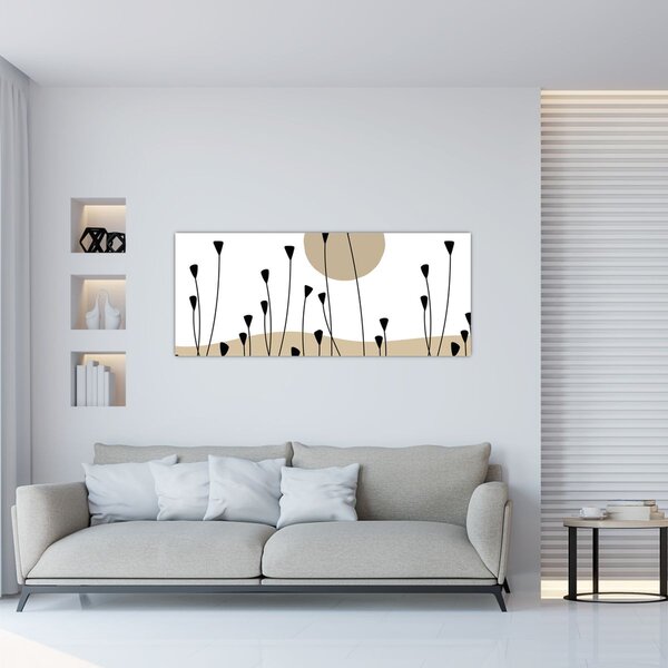 Obraz - Grafická lúka N⁰2 (120x50 cm)