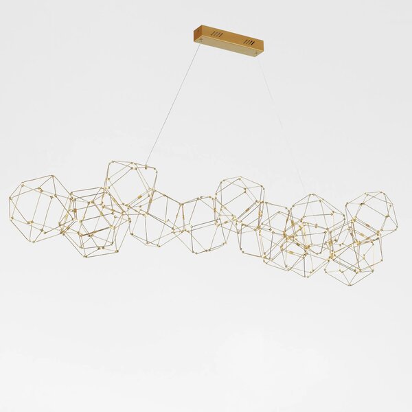 LED luster Nebula 163 zlaté – Zlatá