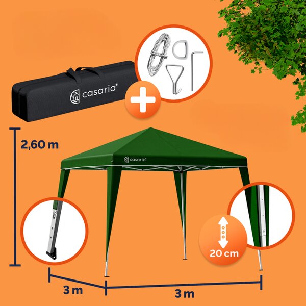 Záhradný altánok Capri 3x3 m - zelená