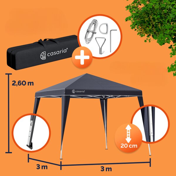 Záhradný altánok Capri 3x3 m - antracit