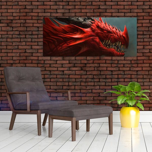 Obraz - Drak (120x50 cm)