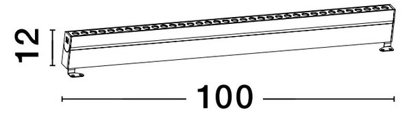 Vonkajšie LED svietidlo Wall Washer A 100 čierne – Čierna