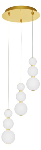 Dizajnový LED luster Perla 31 zlaté – Zlatá