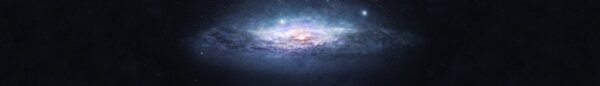 DIMEX | Fototapeta do kuchyne Galaxia KI-420-234 | 420 x 60 cm | čierna, modrá