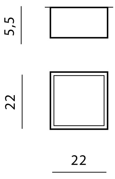 LED stropné svietidlo Monza S 22 4000K biele – Biela