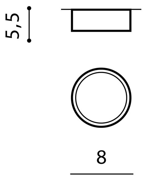 LED stropné svietidlo Monza R 8 4000K biele – Biela