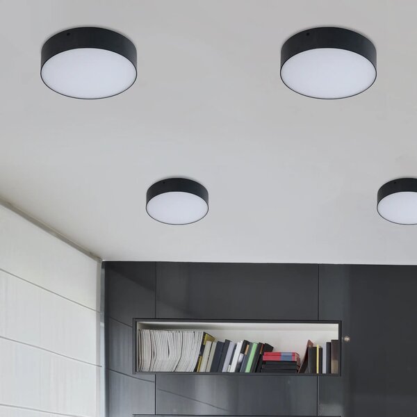 LED stropné svietidlo Monza R 22 4000K čierne – Čierna