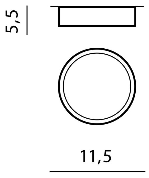 LED stropné svietidlo Monza R 12 3000K biele – Biela