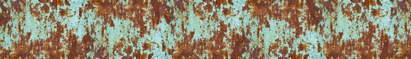 DIMEX | Fototapeta do kuchyne Hrdza na starom farebnom kove KI-420-268 | 420 x 60 cm | bronzová, tyrkysová