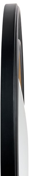 Nástenné zrkadlo čierne syntetický materiál 66 x 66 cm okrúhly tvar moderný štýl doplnky