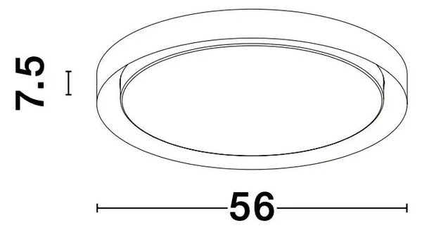 LED stropné svietidlo Troy 56 biele – Biela