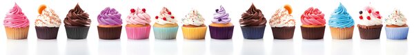 DIMEX | Fototapeta do kuchyne Cupcaky KI-350-232 | 350 x 60 cm | viacfarebná