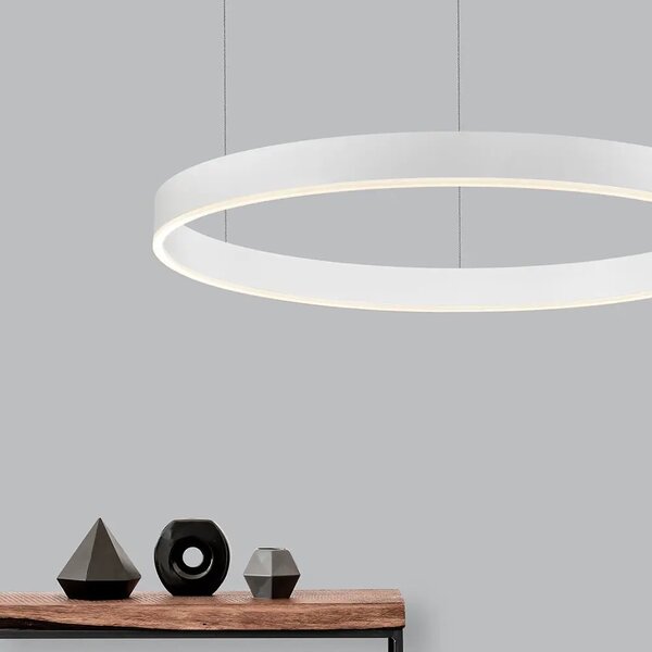 LED luster Motif 80 biele stmievateľné – Biela