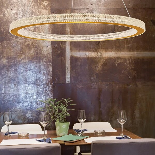 LED luster Fiore 80 zlaté – Zlatá