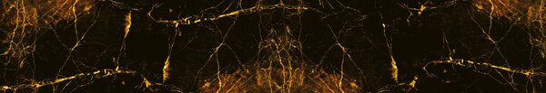 DIMEX | Fototapeta do kuchyne Čiernozlatý mramor KI-350-279 | 350 x 60 cm | čierna, zlatá