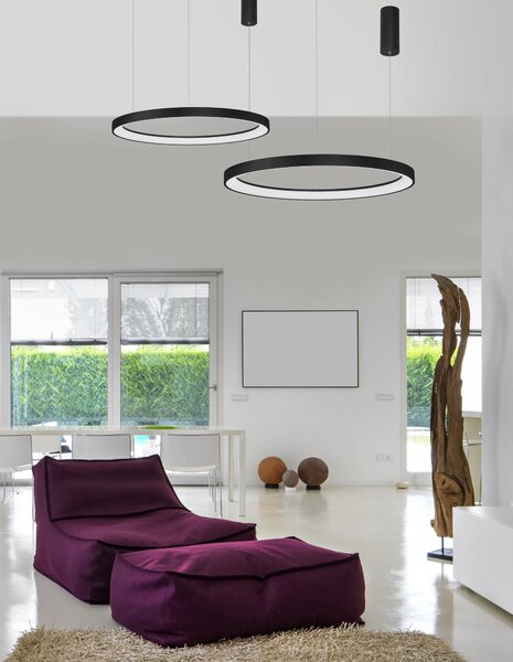 LED luster Pertino 78 3000K čierne – Čierna
