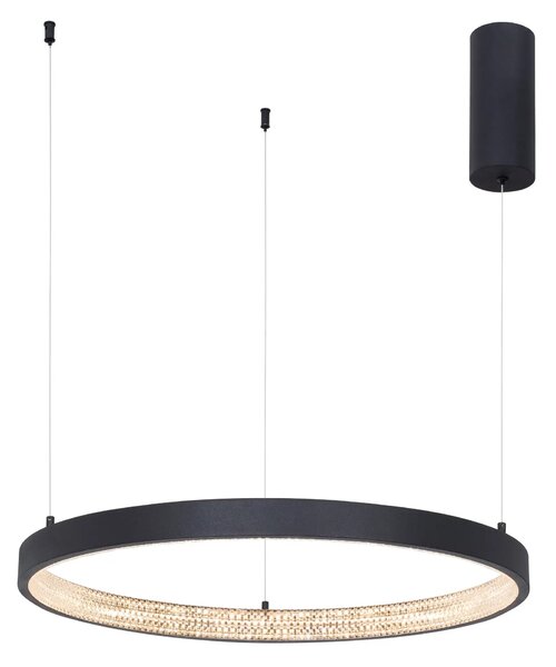 LED luster Preston 60 čierne – Čierna