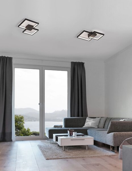 LED stropné svietidlo Porto 32 čierne – Čierna