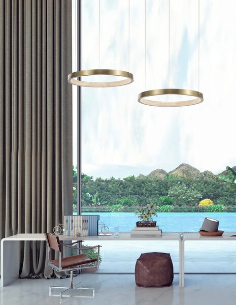 LED luster Vegas 45 mosadz – Zlatá