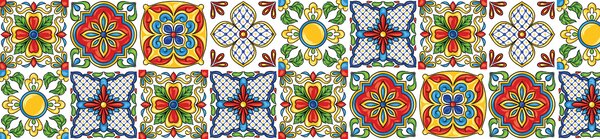 DIMEX | Fototapeta do kuchyne Mexické keramické kachličky KI-260-240 | 260 x 60 cm | viacfarebná, biela