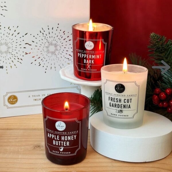 Peppermint bark - Vianočná sviečka DW Home 244g