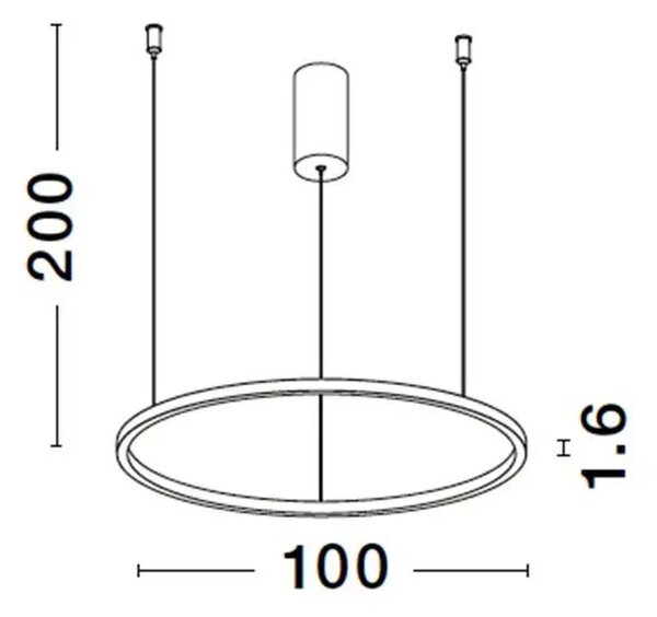 LED luster Tarquin 100 zlaté – Zlatá