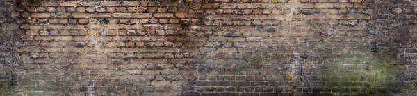DIMEX | Fototapeta do kuchyne Staré špinavé tehly KI-260-304 | 260 x 60 cm | šedá, čierna, hnedá