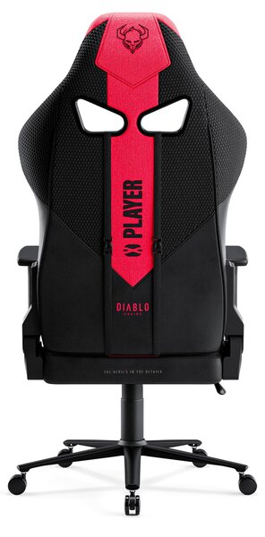 Herné kreslo s látkovým poťahom, veľkosť King Size, karmínový-antracitový: Diablo X-Player 2.0