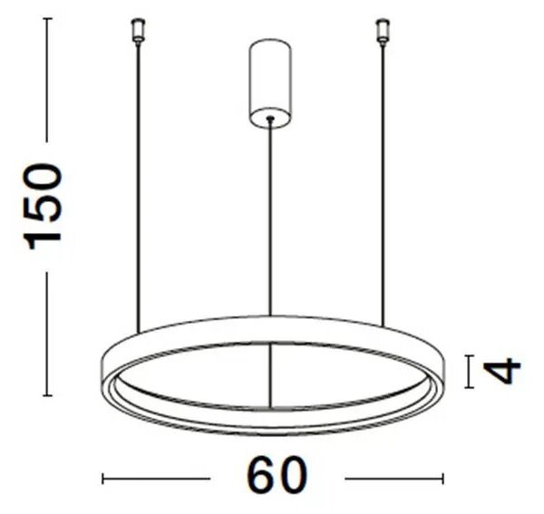 LED luster Perrine 60 biele – Biela