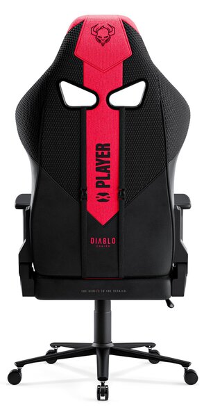 Látkové herné kreslo Diablo X-Player 2.0 Normal Size, karmínovo-antracitové
